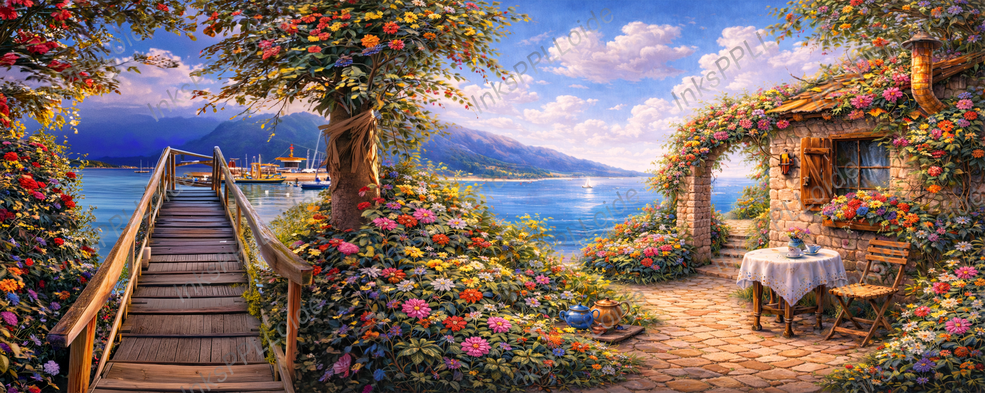 Seaside Garden Cottage Mug
