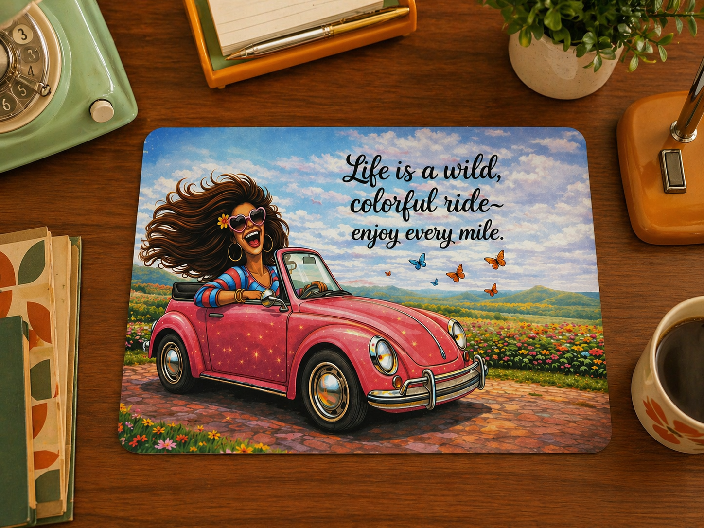 Wild Colorful Ride Mouse Pad
