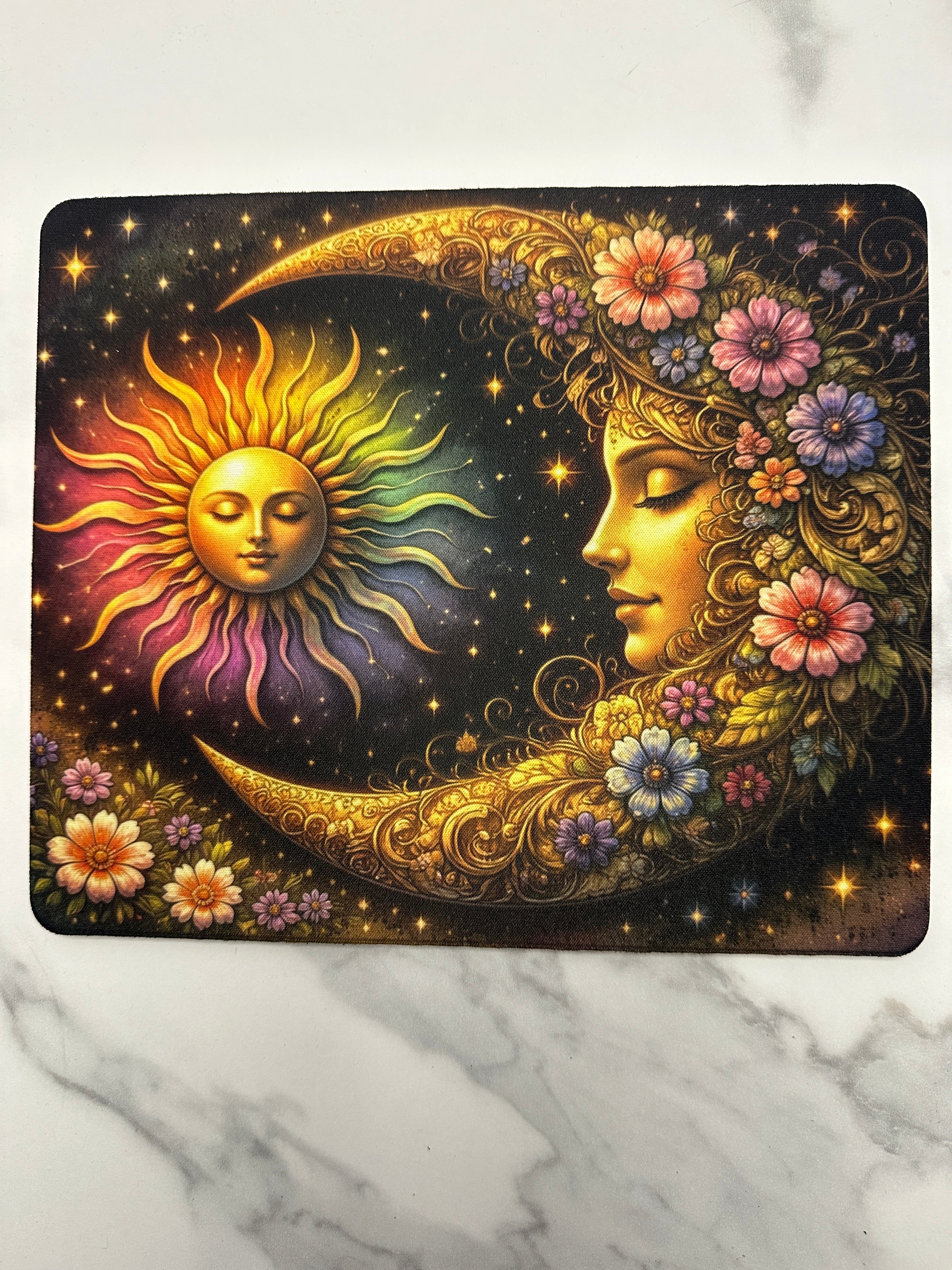 Celestial Sun & Moon Mouse Pad
