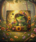 Whimsical Frog Garden Mouse Pad