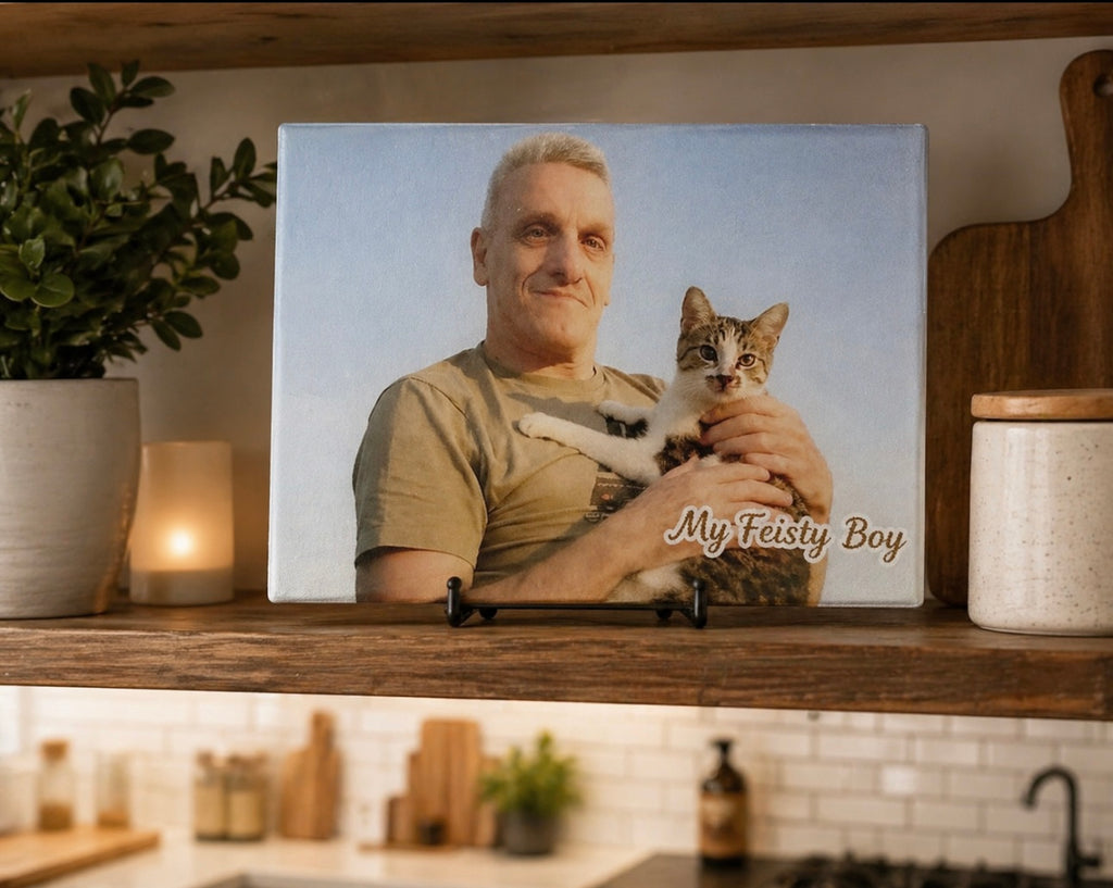 Feisty Boy - Custom Pet Memory Glass Cutting Board