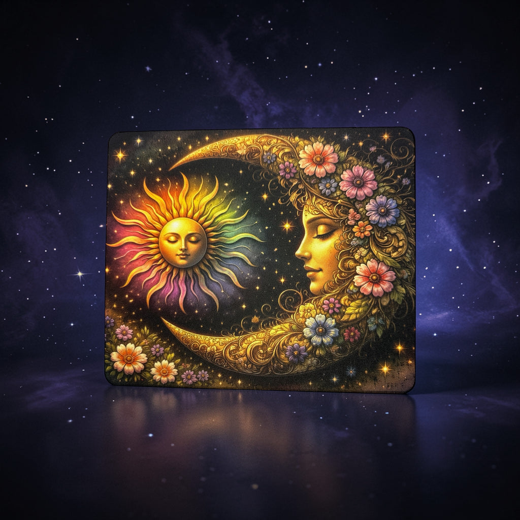 Celestial Sun & Moon Mouse Pad