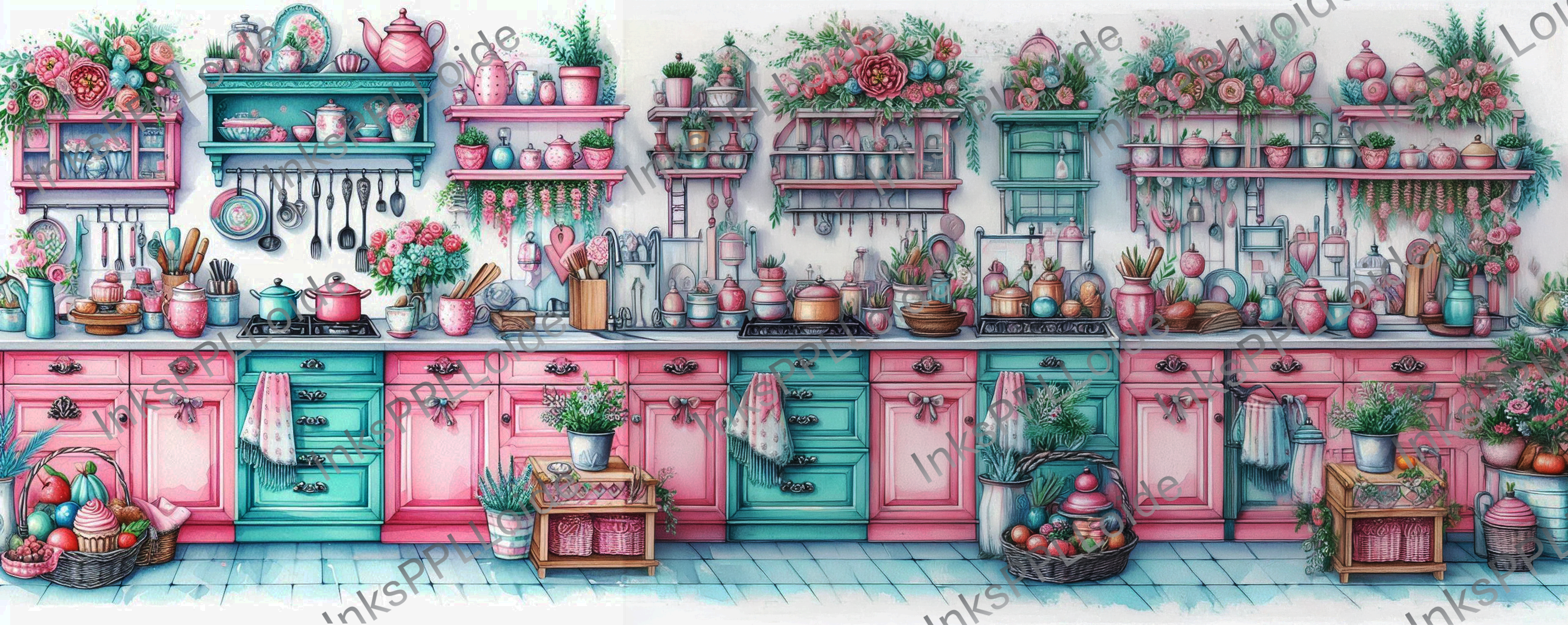 Vintage Floral Cottage Kitchen Mug
