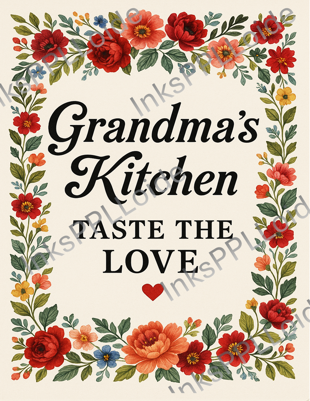 Grandma's kitchen Glass Cutting Board