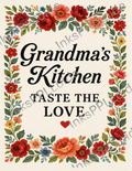 Grandma's kitchen Glass Cutting Board