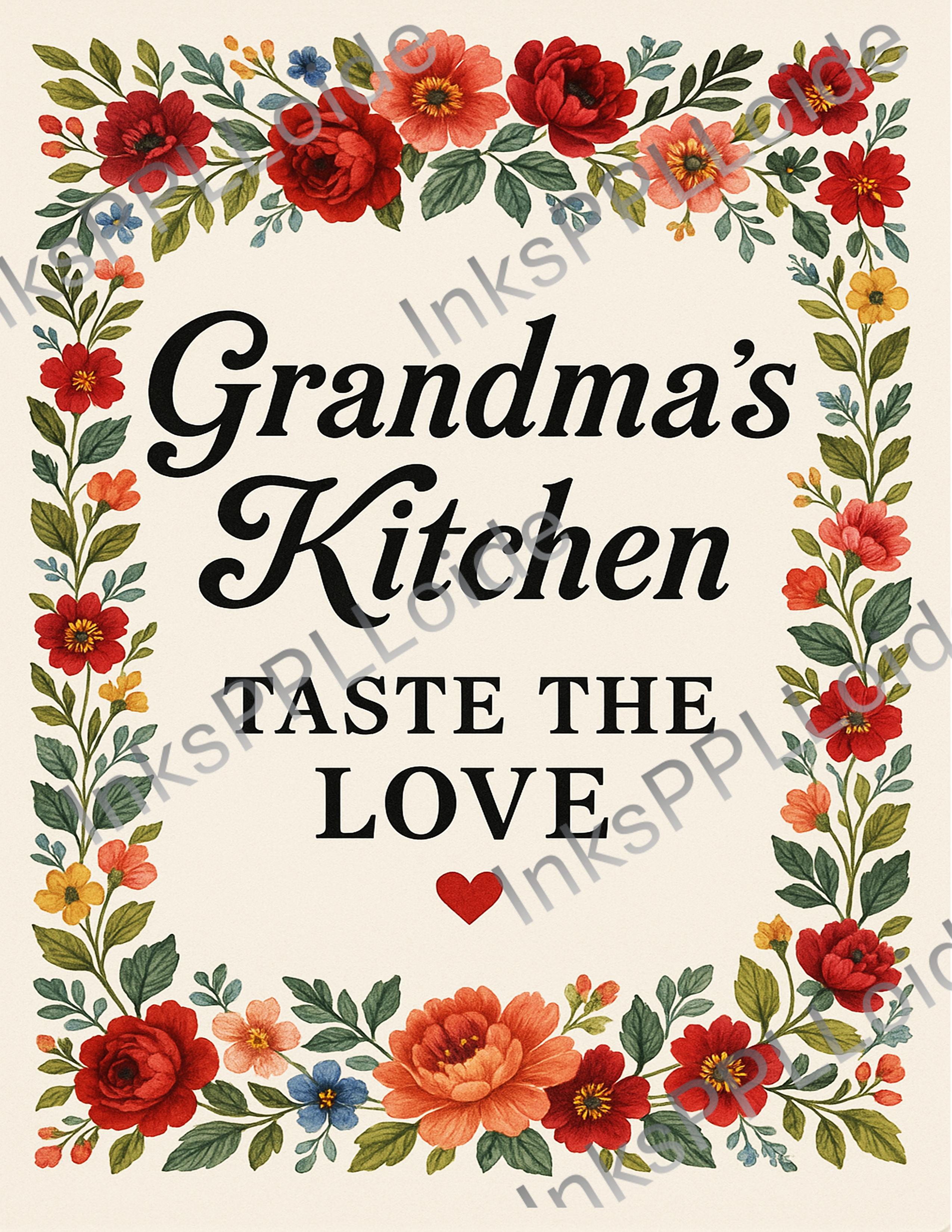 Grandma's kitchen Glass Cutting Board