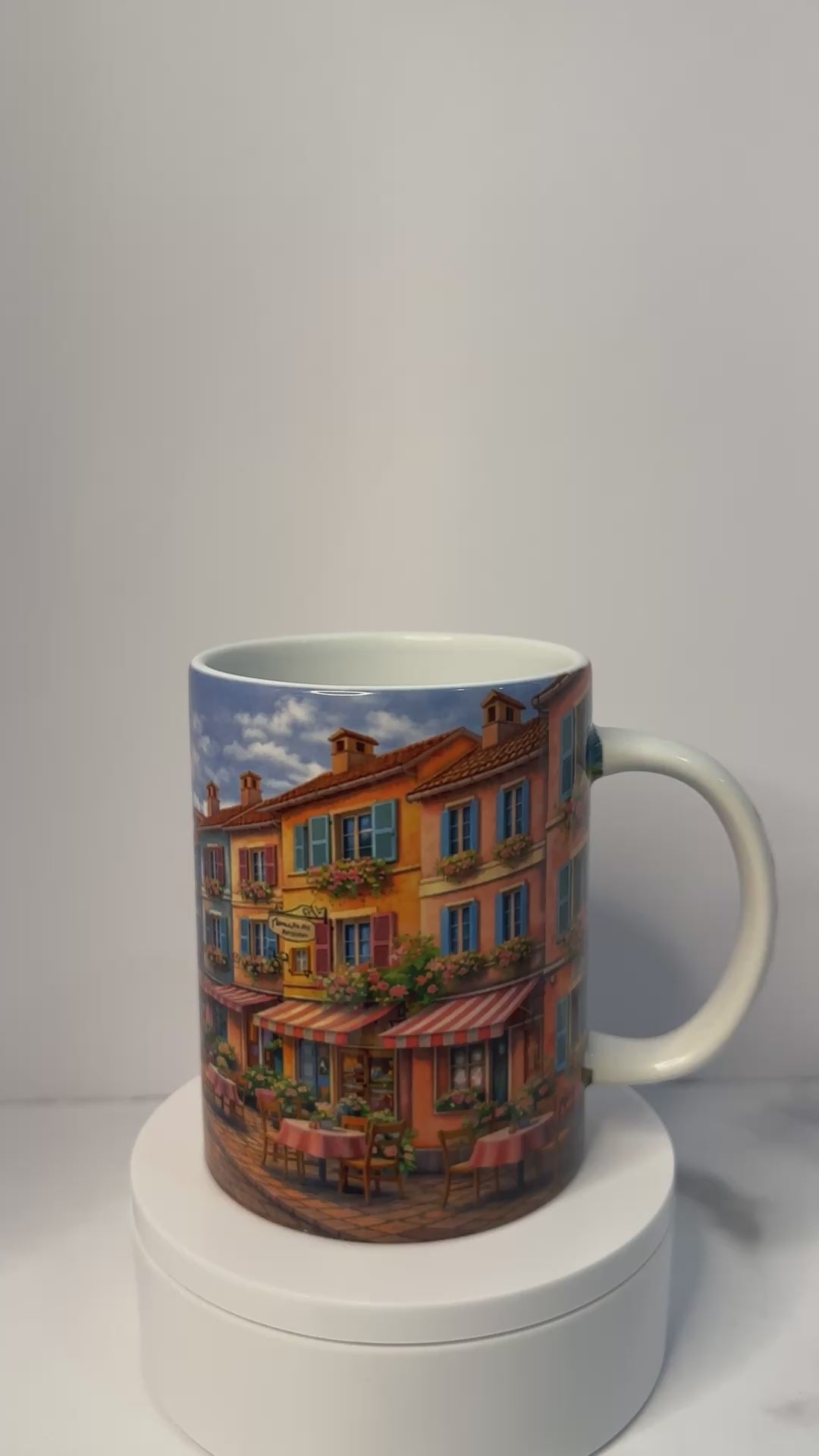Charming Italian Café Mug – 15 oz Ceramic