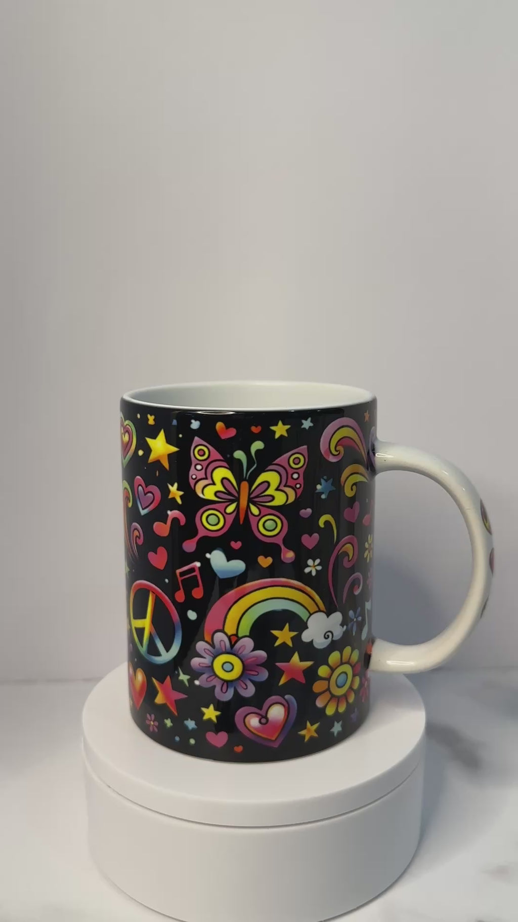 Groovy Peace & Love Mug – 15 oz Ceramic