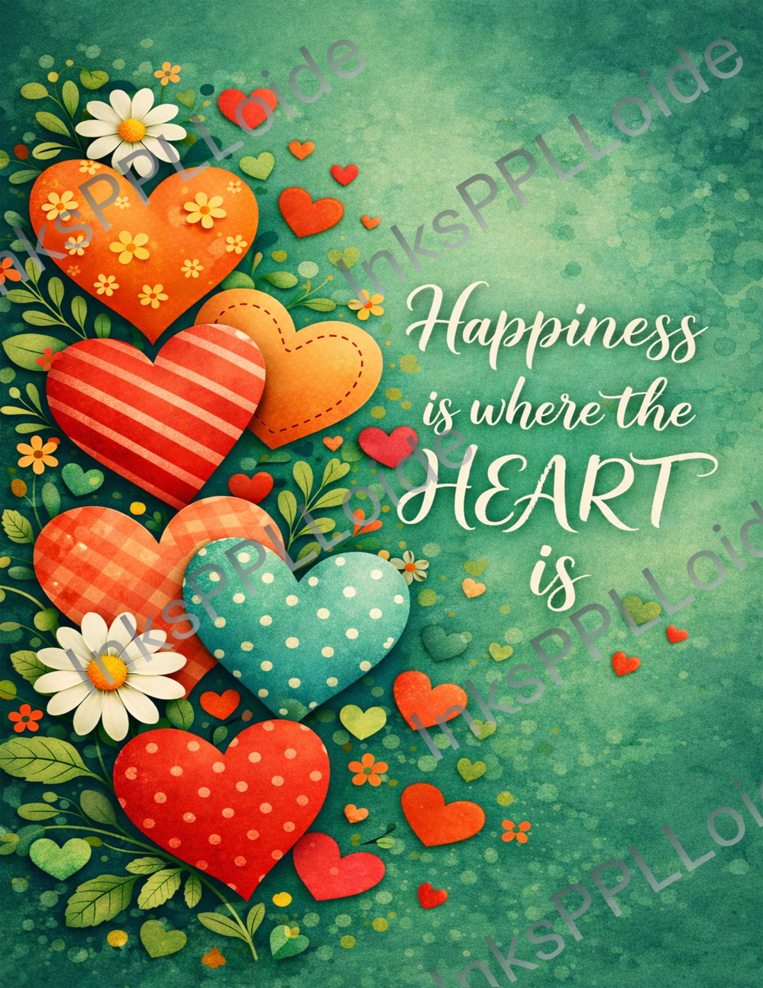 Happiness Is Where the Heart Is – Decorative Glass Cutting Board